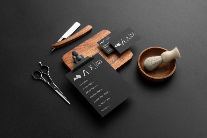 Barber branding mockup