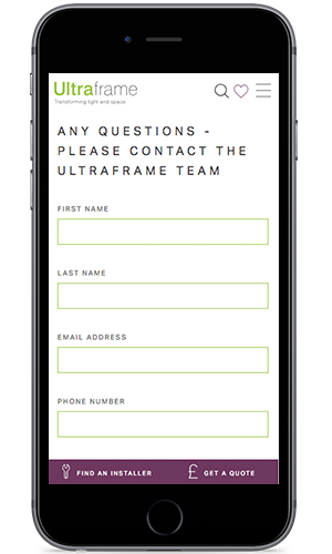 fully responsive website Southampton ultraframe