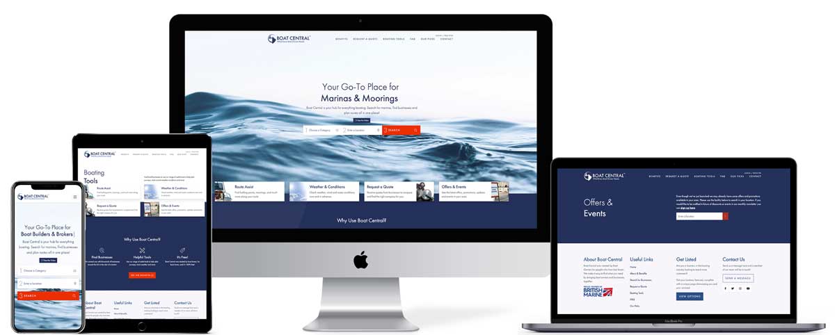 Boat Central Website Design